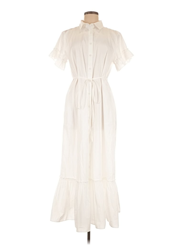 Pre-owned Jcrew Casual Dress In White