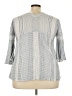 Indigo Thread Co. 100% Cotton Gray 3/4 Sleeve Blouse Size 2X - photo 2