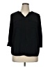 Apt. 9 100% Polyester Black 3/4 Sleeve Blouse Size XL - photo 1