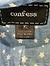 confess 100% Cotton Stars Blue Sleeveless Button-Down Shirt Size XL - photo 8