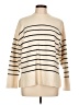 Zara Stripes Ivory Turtleneck Sweater Size L - photo 1
