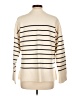 Zara Stripes Ivory Turtleneck Sweater Size L - photo 2