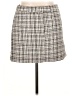 H&M 100% Polyester Houndstooth Gray Casual Skirt Size 14 - photo 1
