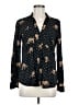 Maeve 100% Rayon Animal Print Black Long Sleeve Blouse Size 6 - photo 1