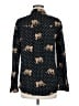 Maeve 100% Rayon Animal Print Black Long Sleeve Blouse Size 6 - photo 2