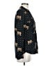 Maeve 100% Rayon Animal Print Black Long Sleeve Blouse Size 6 - photo 4