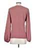 Everly 100% Polyester Pink Long Sleeve Blouse Size S - photo 2