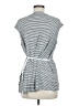 Max Studio Stripes Blue White Sleeveless T-Shirt Size M - photo 2