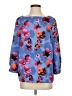 Banana Republic 100% Polyester Floral Multi Color Blue 3/4 Sleeve Blouse Size S - photo 1