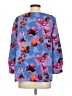 Banana Republic 100% Polyester Floral Multi Color Blue 3/4 Sleeve Blouse Size S - photo 2