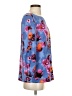 Banana Republic 100% Polyester Floral Multi Color Blue 3/4 Sleeve Blouse Size S - photo 4