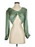 Zara 100% Polyester Green 3/4 Sleeve Blouse Size S - photo 1