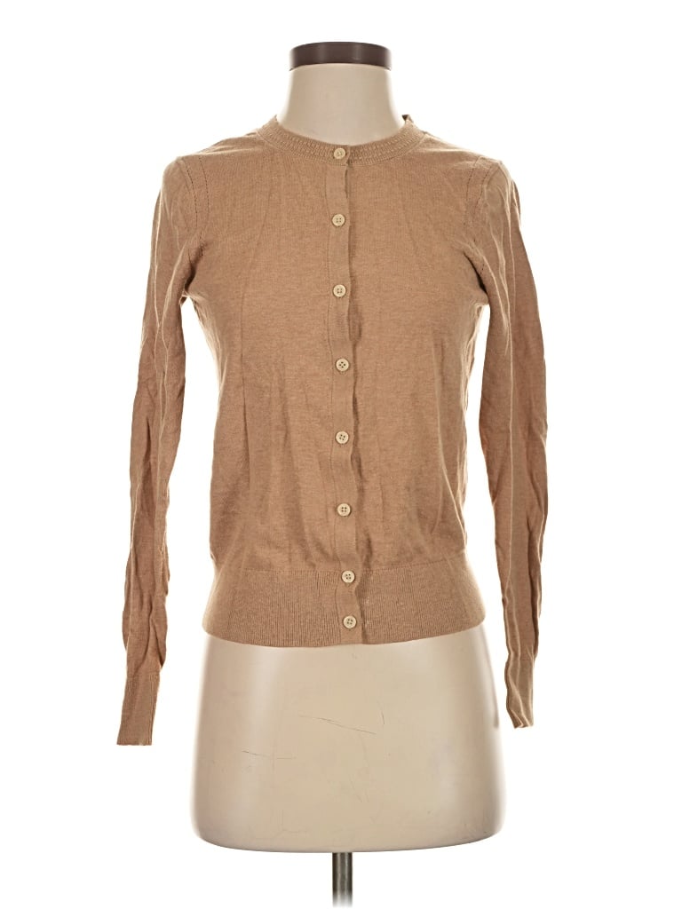 Pre-owned Banana Republic Factory Store Cardigan Sweater In Tan