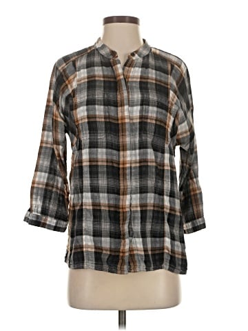 Broadway & Broome 3/4 Sleeve Button-Down Shirt (view 1)