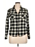 Love Notes 100% Cotton Plaid Green Long Sleeve Button-Down Shirt Size XL - photo 1