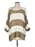 She + Sky 100% Polyester Stripes Tan Pullover Sweater One size - photo 1