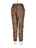 J.Crew Factory Store 100% Polyester Animal Print Brown Casual Pants Size 10 - photo 2