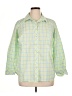 Talbots Checkered-gingham Yellow Long Sleeve Button-Down Shirt Size 1X - photo 1