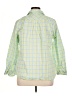 Talbots Checkered-gingham Yellow Long Sleeve Button-Down Shirt Size 1X - photo 2