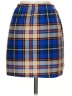 Shein Plaid Blue Casual Skirt Size 4 - photo 2
