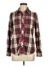 North Crest Plaid Burgundy Long Sleeve Button-Down Shirt Size M - photo 1