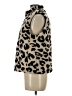 cavalini 100% Polyester Animal Print Gold Black Faux Fur Vest Size M - photo 5