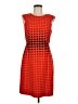 J.Crew 100% Polyester Polka Dots Orange Red Cocktail Dress Size 8 - photo 1