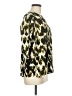 DKNY 100% Polyester Animal Print Green 3/4 Sleeve Blouse Size M - photo 4