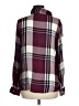 Blue Rain Plaid Burgundy Long Sleeve Blouse Size M - photo 2