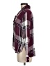 Blue Rain Plaid Burgundy Long Sleeve Blouse Size M - photo 5