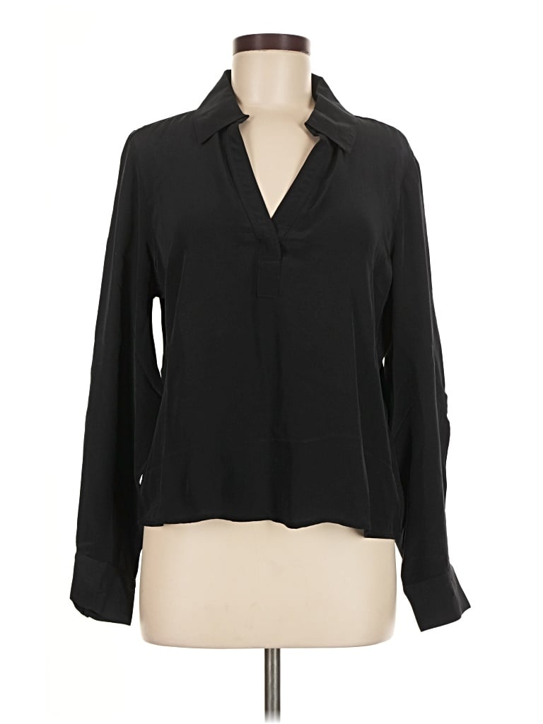 Jcrew Long Sleeve Blouse In Black