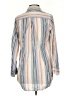 Subtle Luxury 100% Cotton Stripes Gray 3/4 Sleeve Blouse Size XS - photo 2