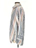 Subtle Luxury 100% Cotton Stripes Gray 3/4 Sleeve Blouse Size XS - photo 5