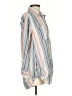 Subtle Luxury 100% Cotton Stripes Gray 3/4 Sleeve Blouse Size XS - photo 4
