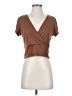 Just Polly Brown Short Sleeve Top Size S (estimated) - photo 1
