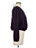 A'gaci 100% Polyester Purple Long Sleeve Blouse Size M - photo 4