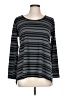 Lularoe Stripes Gray 3/4 Sleeve T-Shirt Size L - photo 1
