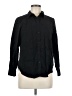 George Solid Black Long Sleeve Button-Down Shirt Size M - photo 1