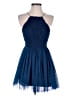 ASOS 100% Polyester Blue Cocktail Dress Size 0 - photo 1