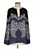 BCBGMAXAZRIA 100% Polyester Blue Long Sleeve Blouse Size S - photo 1