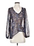 Aqua 100% Polyester Blue 3/4 Sleeve Blouse Size XS - photo 1