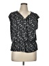 Worthington Black Short Sleeve Blouse Size XL - photo 1