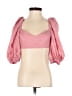 Zimmermann 100% Linen Pink 3/4 Sleeve Blouse Size 4 Petite (0) - photo 1