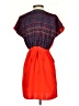 Collective Concepts 100% Polyester Solid Orange Casual Dress Size XS - photo 2
