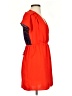 Collective Concepts 100% Polyester Solid Orange Casual Dress Size XS - photo 4