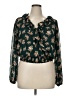 Lush 100% Polyester Green 3/4 Sleeve Blouse Size 1X - photo 1