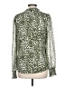 Beacon Animal Print Green Long Sleeve Blouse Size L - photo 2