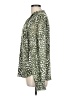 Beacon Animal Print Green Long Sleeve Blouse Size L - photo 5