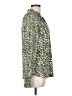 Beacon Animal Print Green Long Sleeve Blouse Size L - photo 4