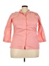 Eddie Bauer Pink 3/4 Sleeve Button-Down Shirt Size XL - photo 1